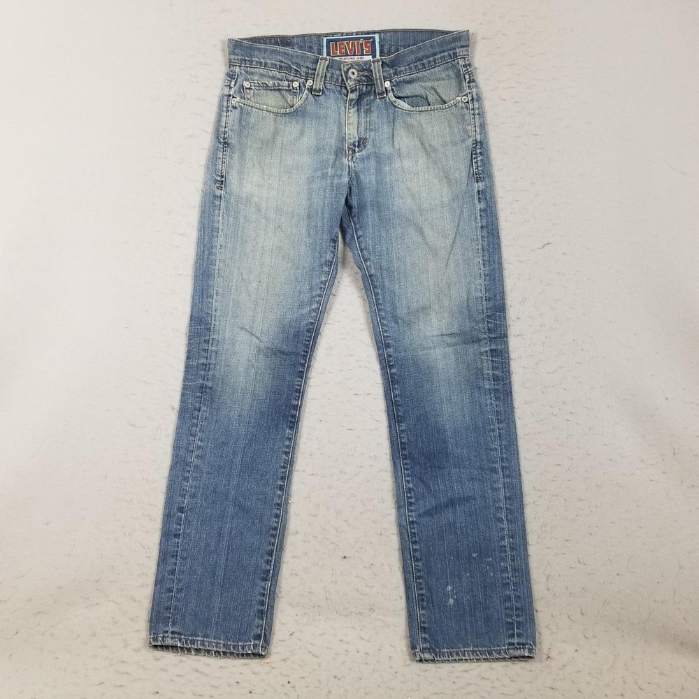 Levis 511 Skinny Jeans Mens 31x30 Blue Light Wash Distressed Stretch Denim Pants